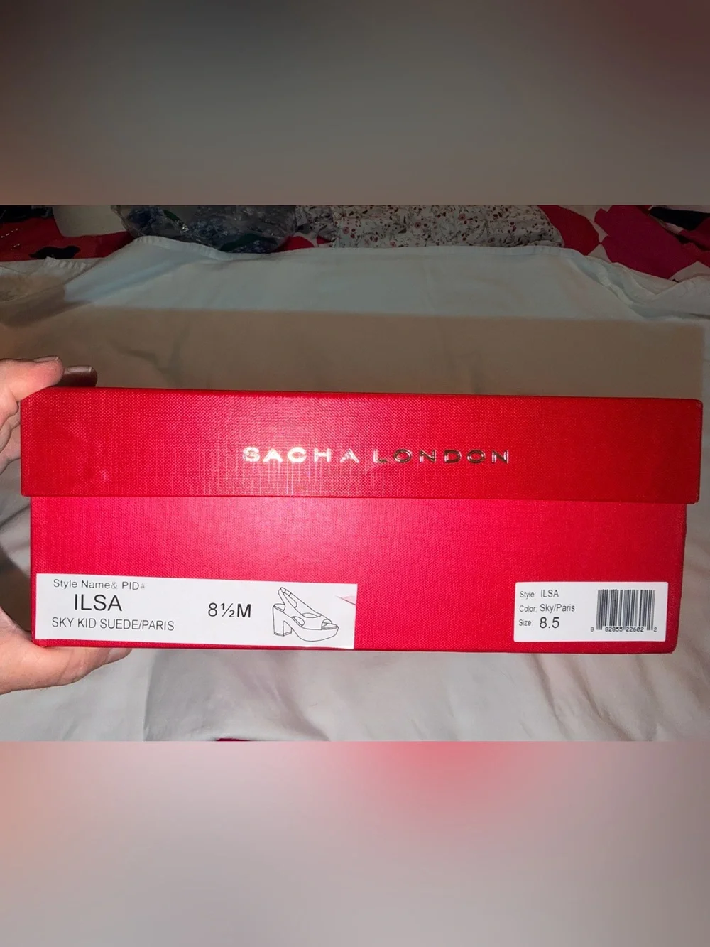 Sacha London Isla Sky Kid Suede/Paris Women’s Size 8.5